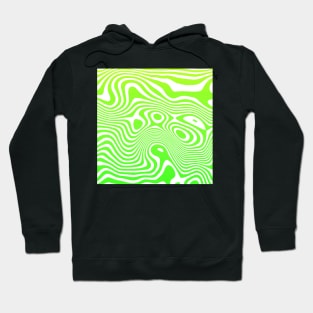 Lime green Abstract Strips Art Hoodie